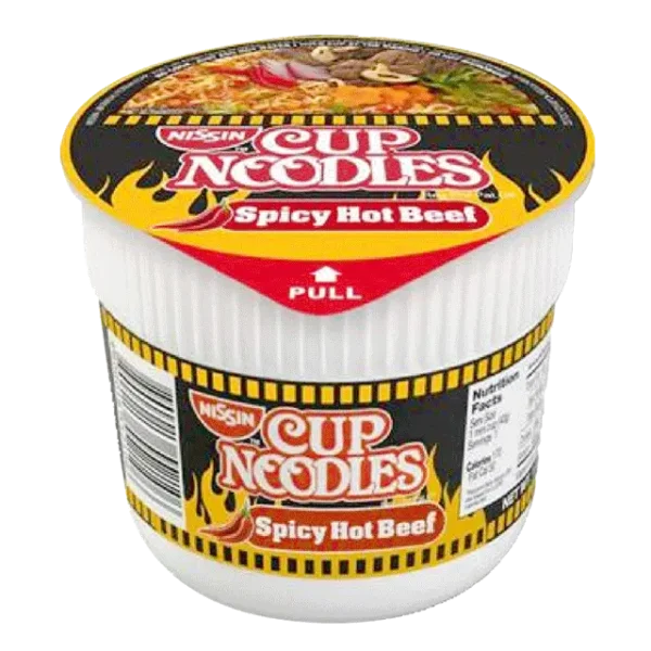 NISSIN CUP NOODLE MINI SPICY HOT BEEF 48/40g